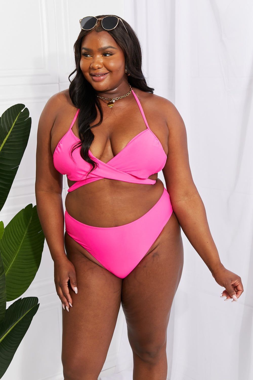 Halter Pink Two Piece