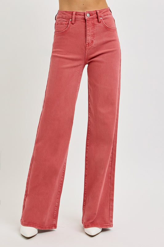 The Rust and Roam Tummy Control Wide Leg Jeans