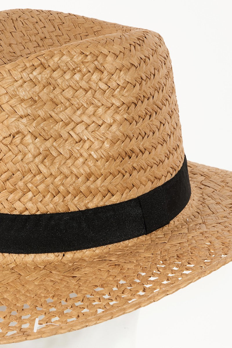 Basket Weave Straw Sun Hat