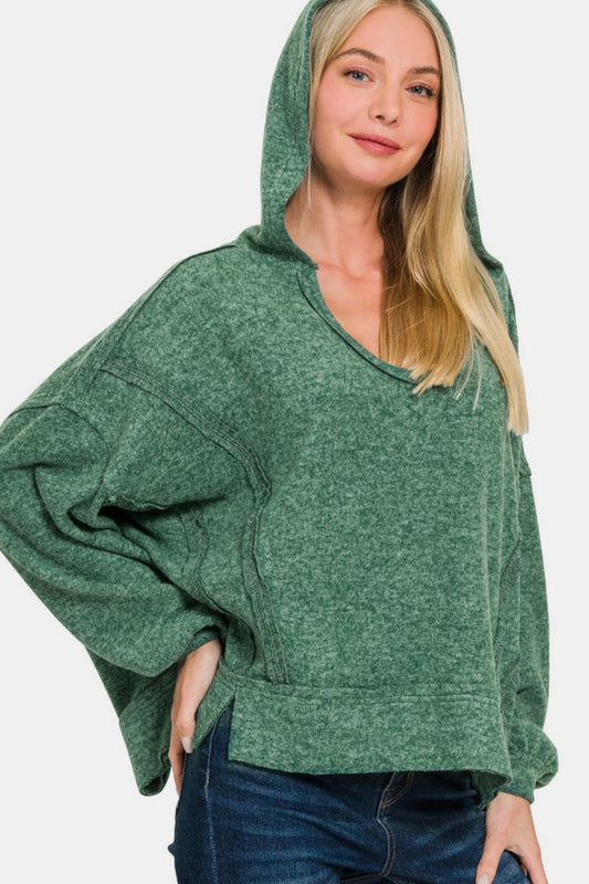 NEW! Brushed Hacci Exposed Seam Hoodie