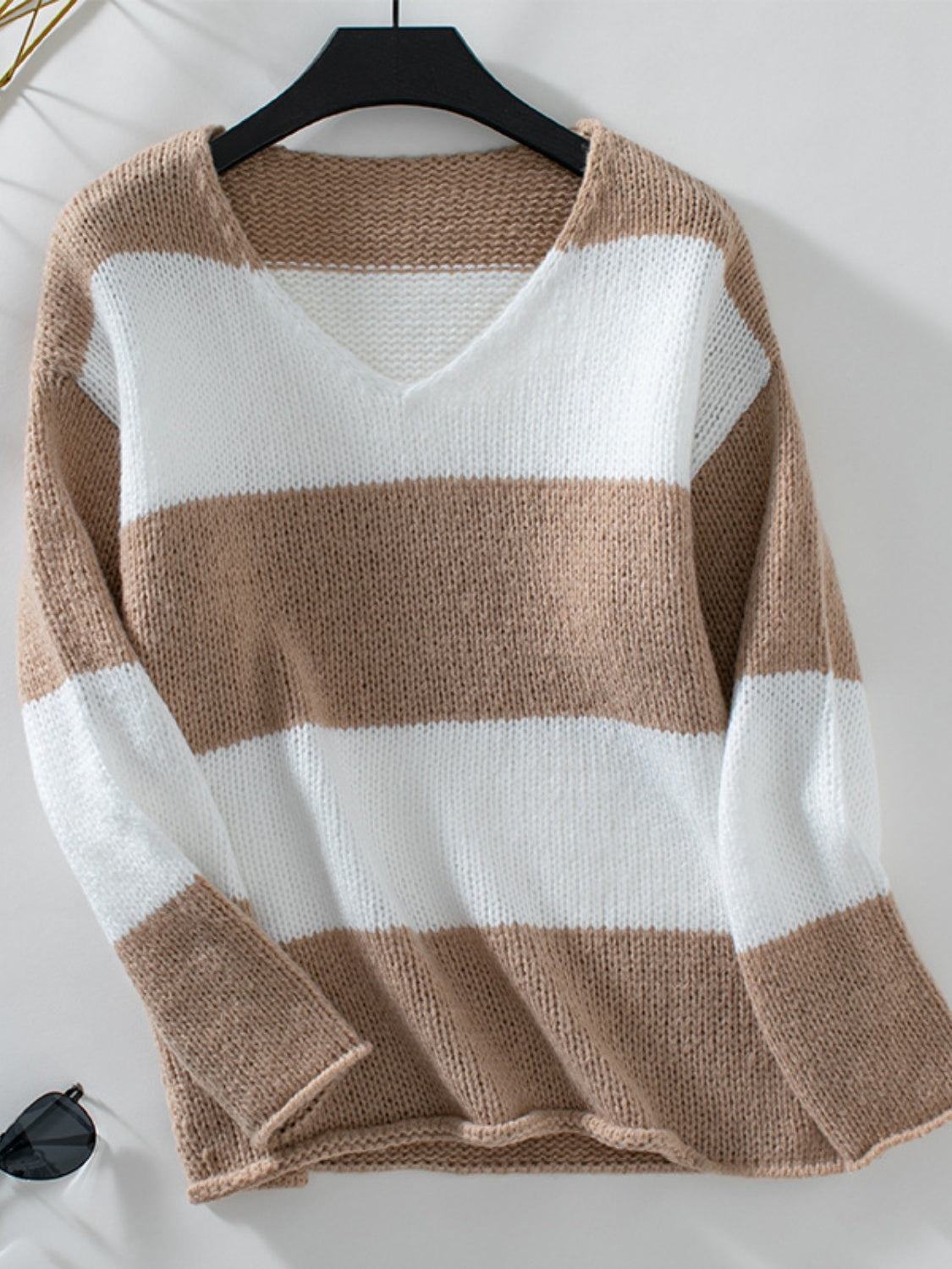 The Zenni V-Neck Long Sleeve Sweater