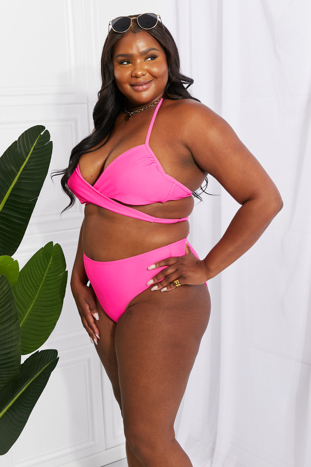 Halter Pink Two Piece