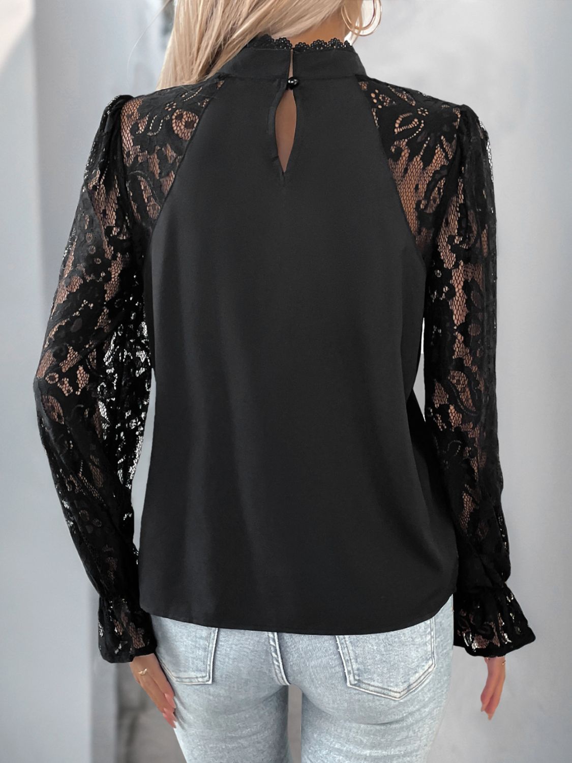 The Gravity Lace Long Sleeve Blouse