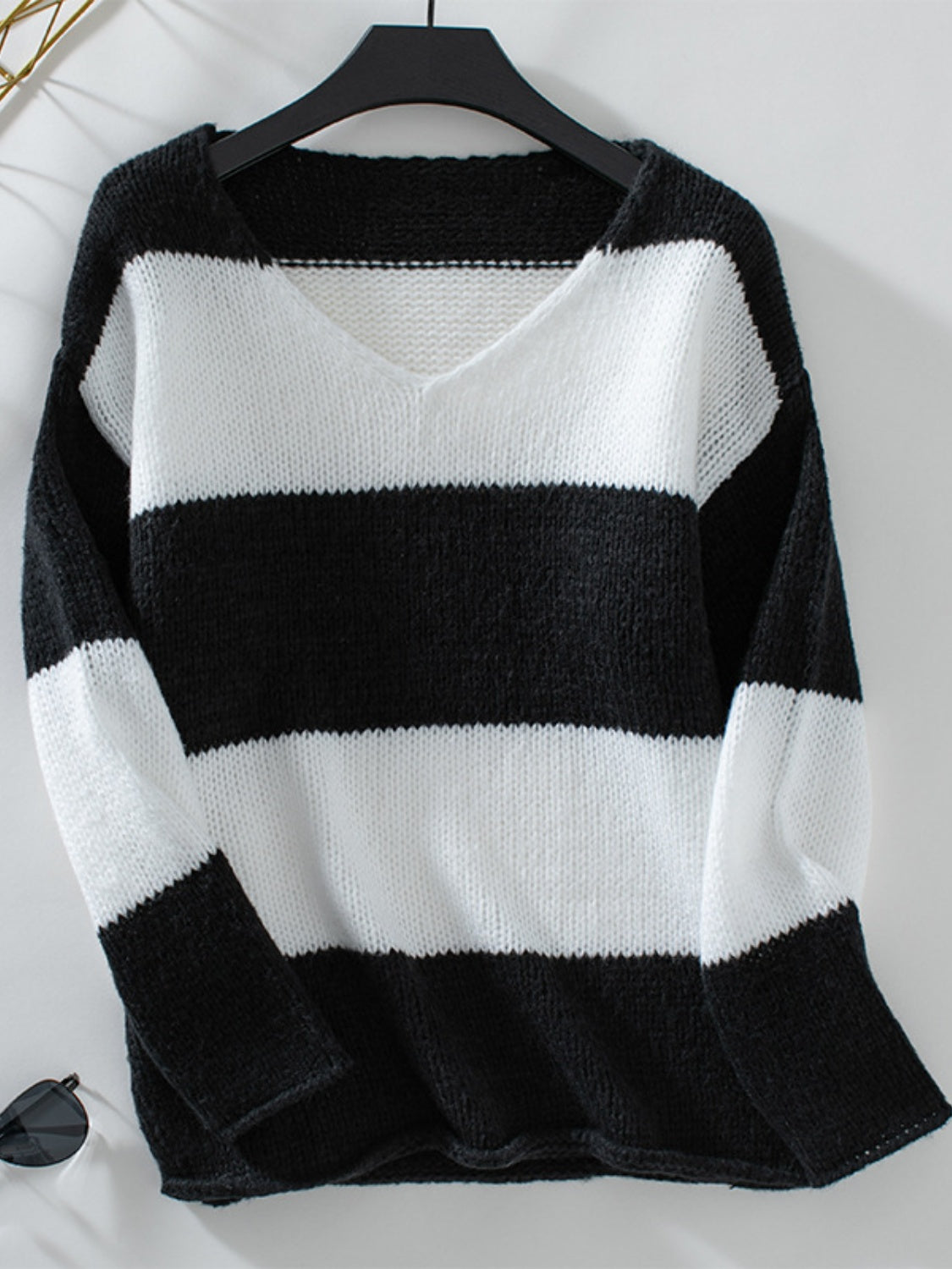 The Zenni V-Neck Long Sleeve Sweater