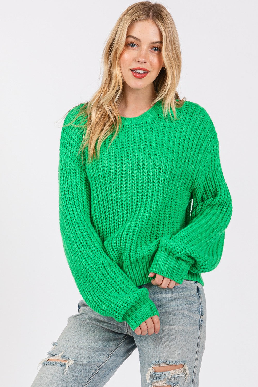 The Cozy Sage Knit Sweater