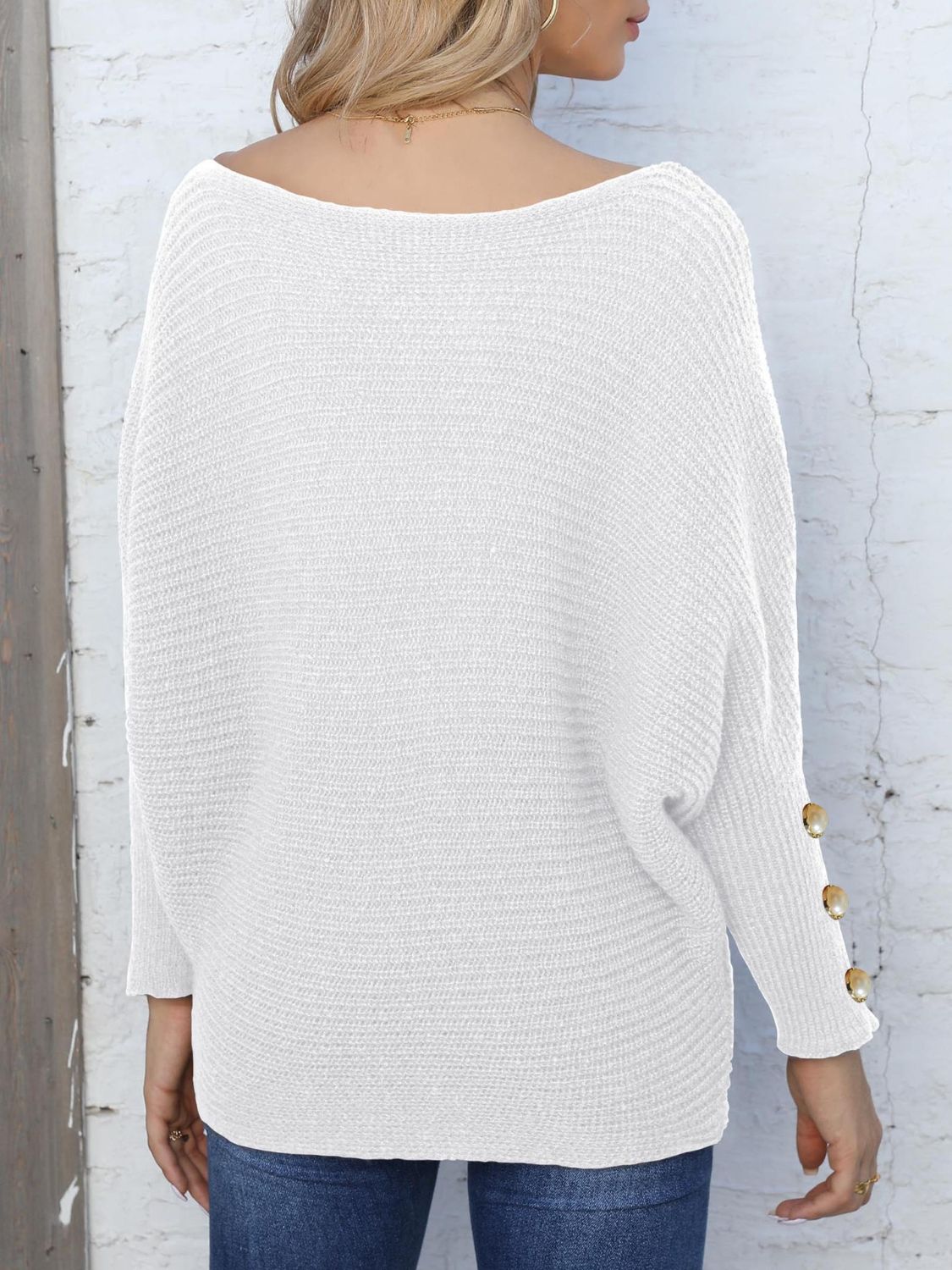 The Winslet Boat Neck Long Sleeve Sweater