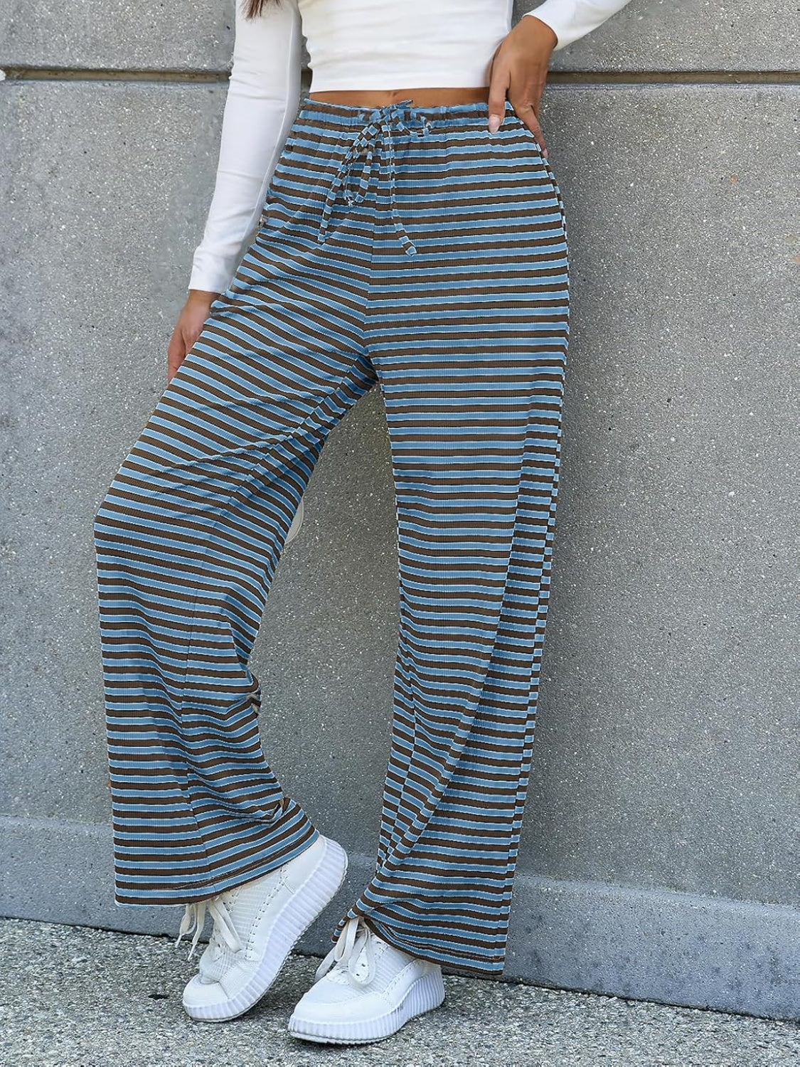 The Rani Striped Wide Leg Pants