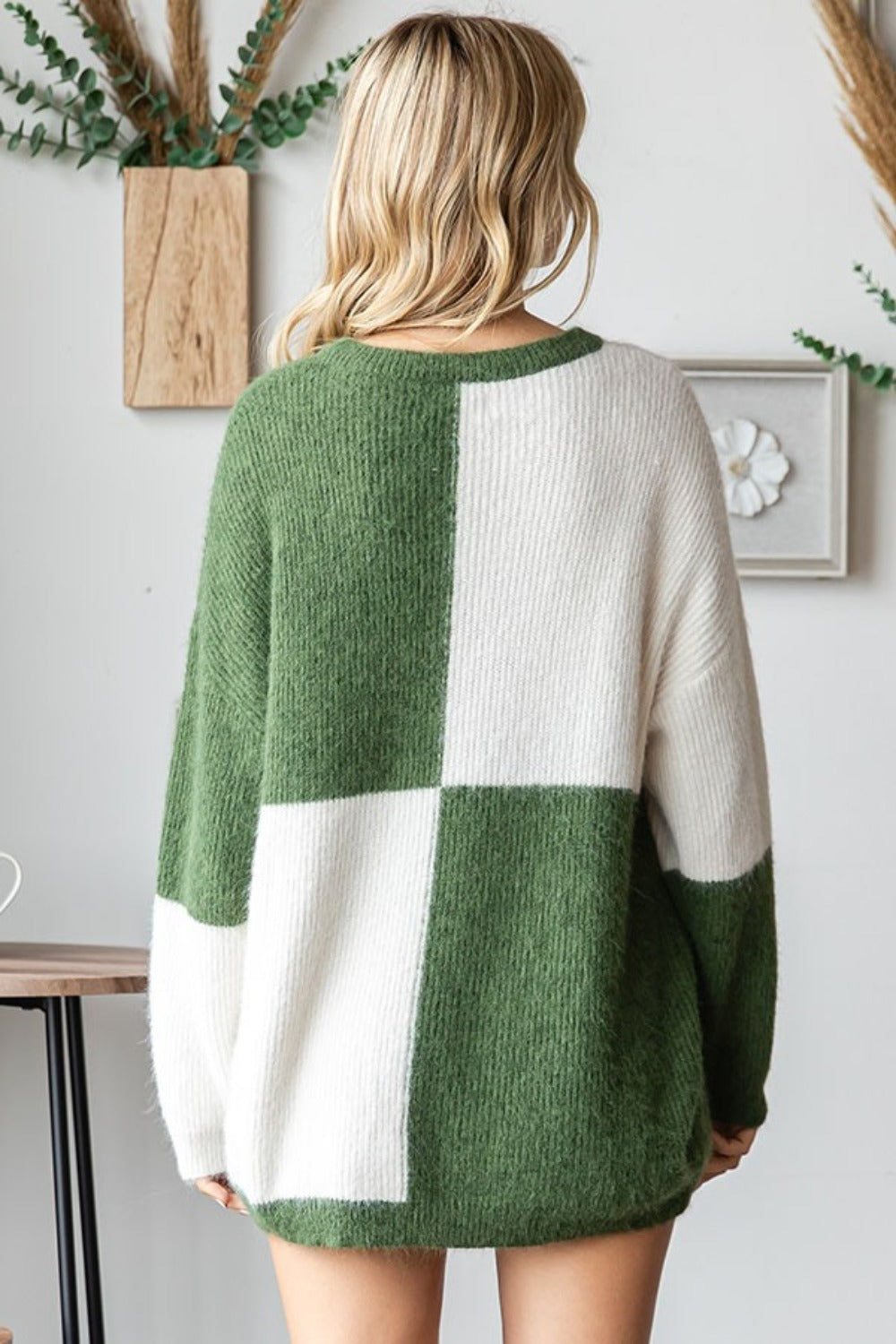 The Donovan Color Blocked Fuzzy Knit Sweater