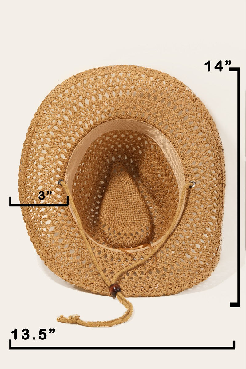 Rope Strap Straw Braided Hat