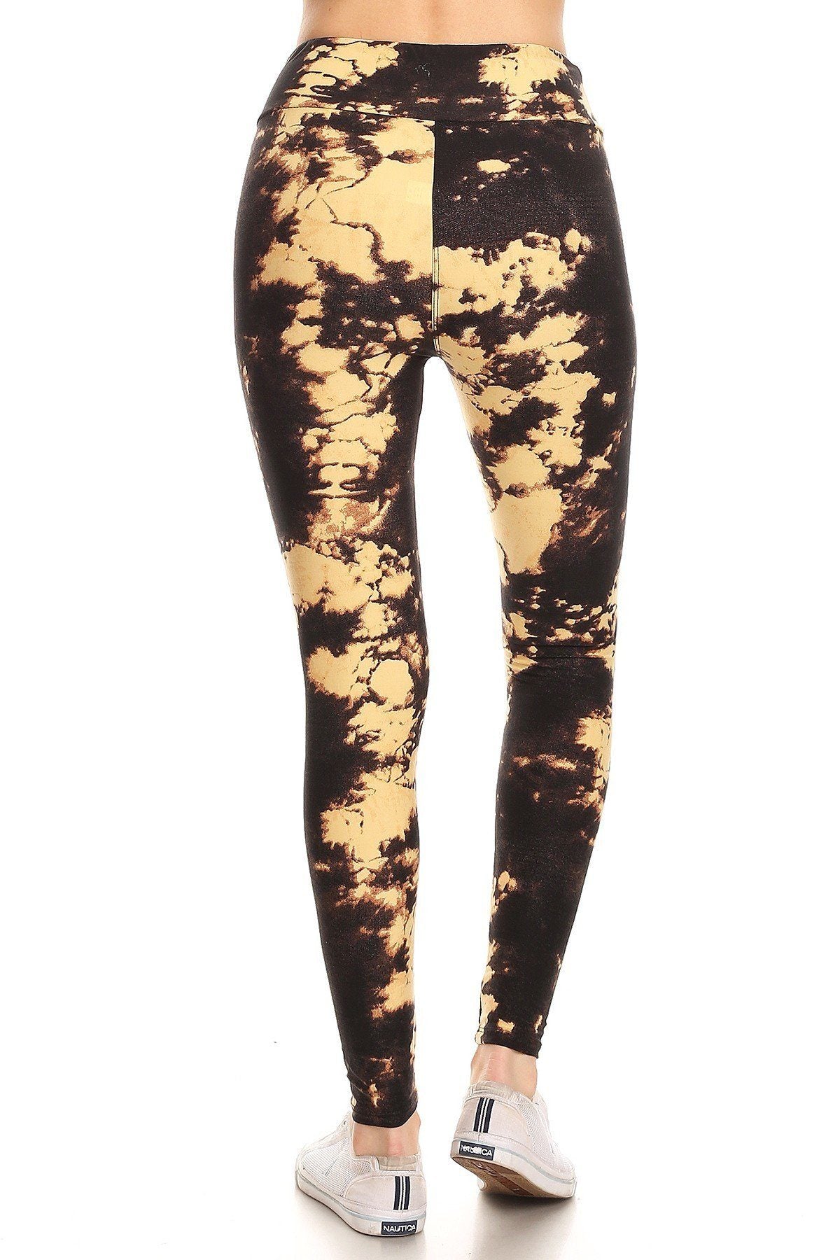 Neutral High waisted Tie Dyed Leggings