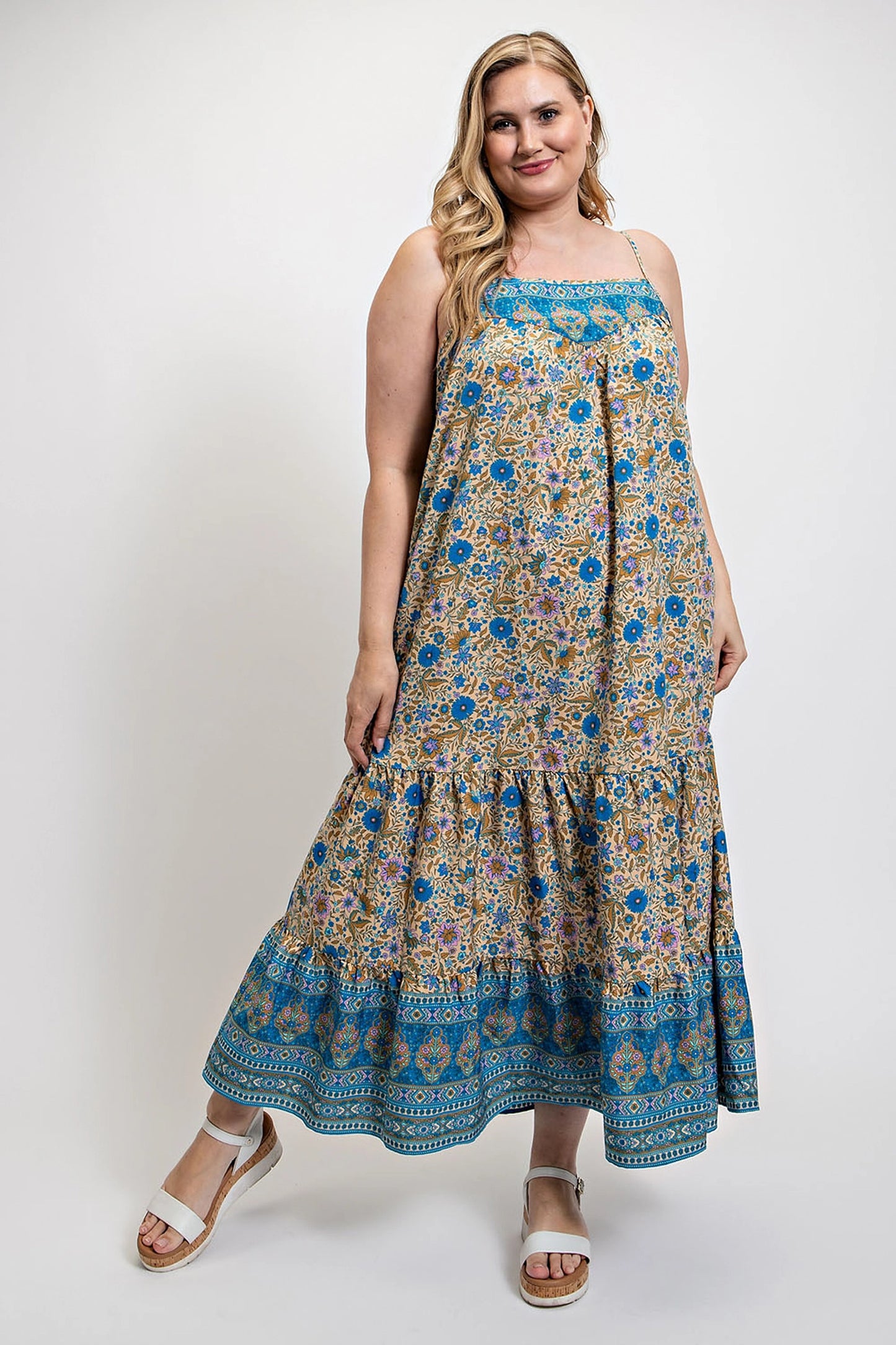 NEW! Boho Floral Spaghetti Strap Maxi