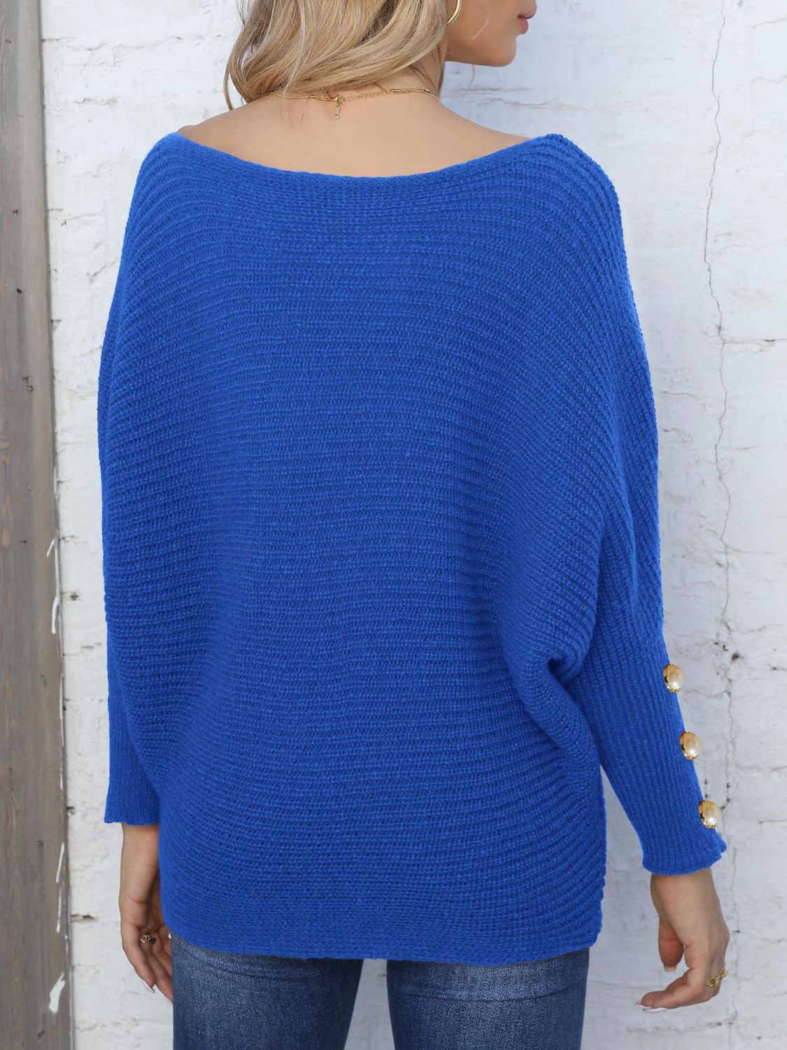 The Winslet Boat Neck Long Sleeve Sweater