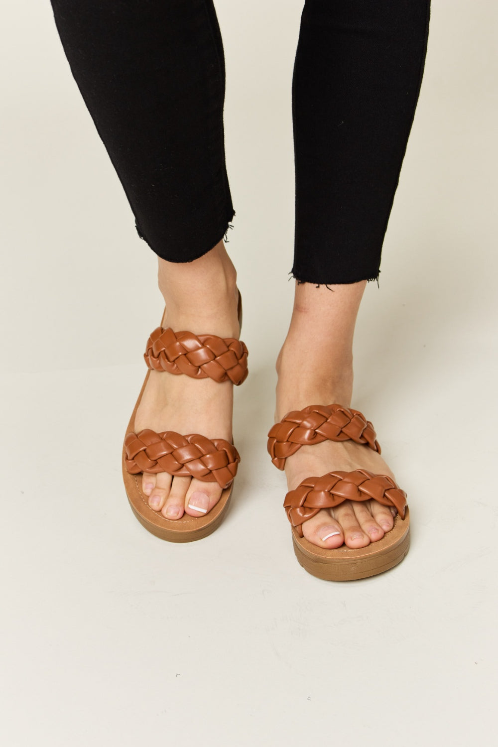 Woven Band Platform Sandals