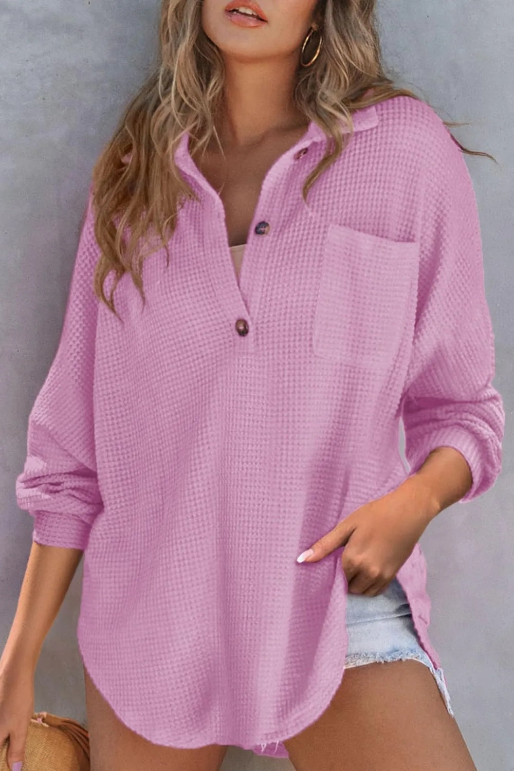 The Senora Collard Waffle Knit Shirt