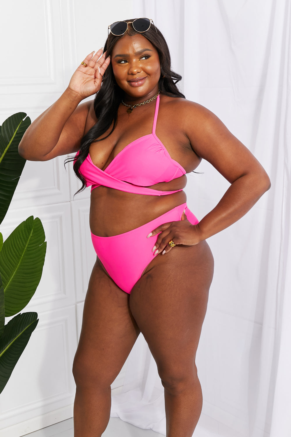 Halter Pink Two Piece