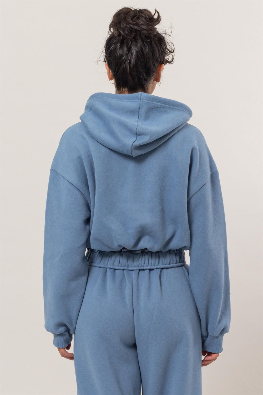 The Bubble Hem Cropped Hoodie