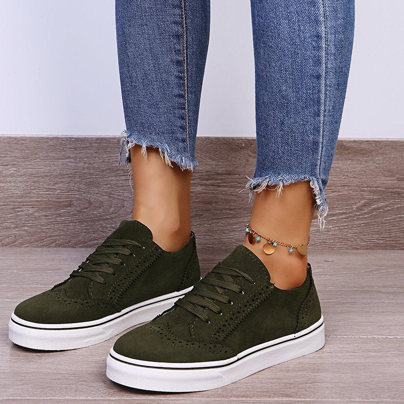 Suedette Flat Sneakers