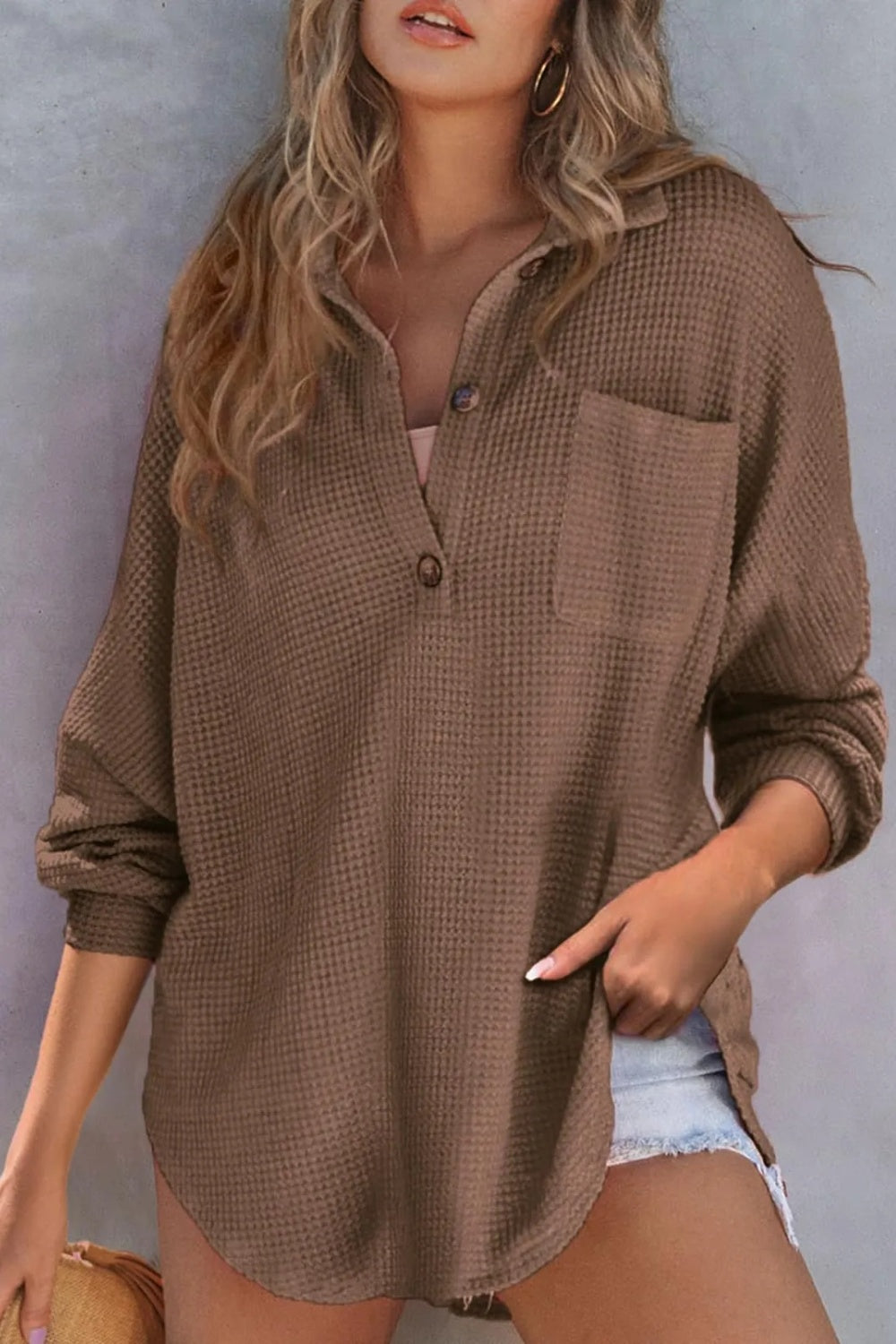 The Senora Collard Waffle Knit Shirt