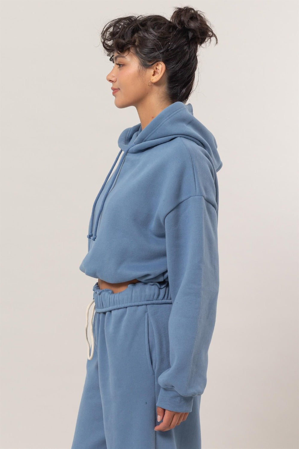 The Bubble Hem Cropped Hoodie