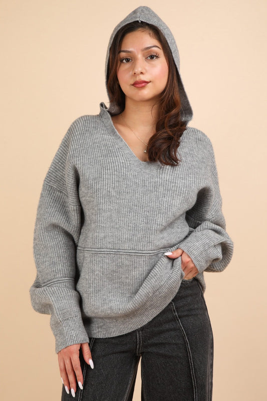 The Vienna Hooded Knit Sweater