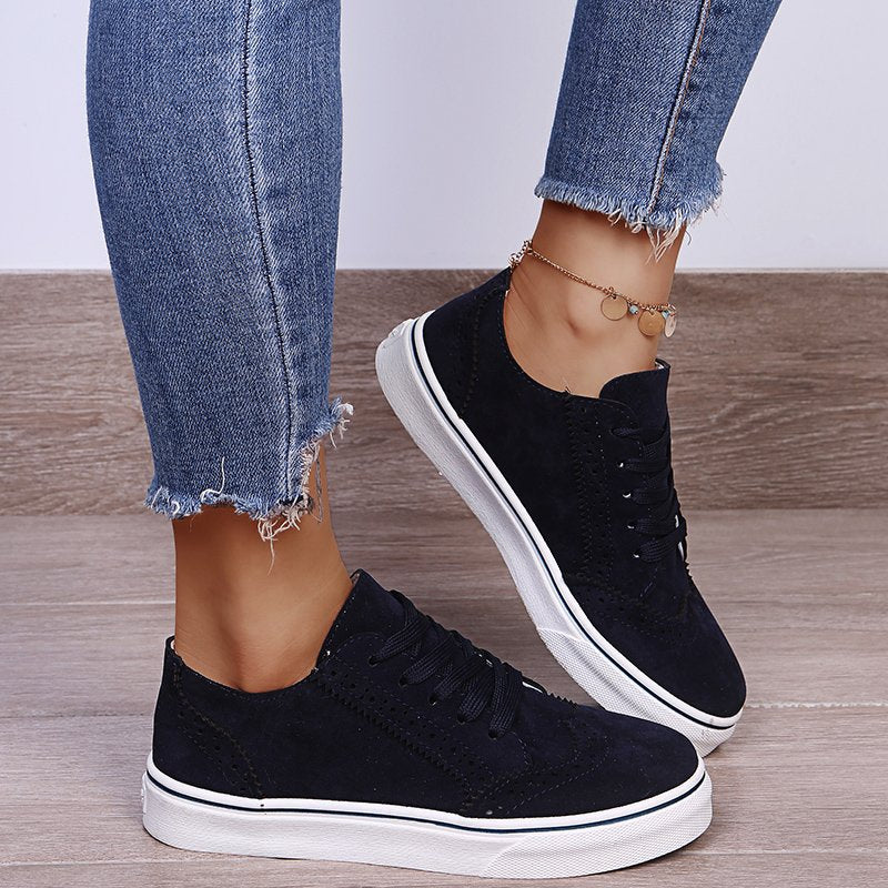 Suedette Flat Sneakers