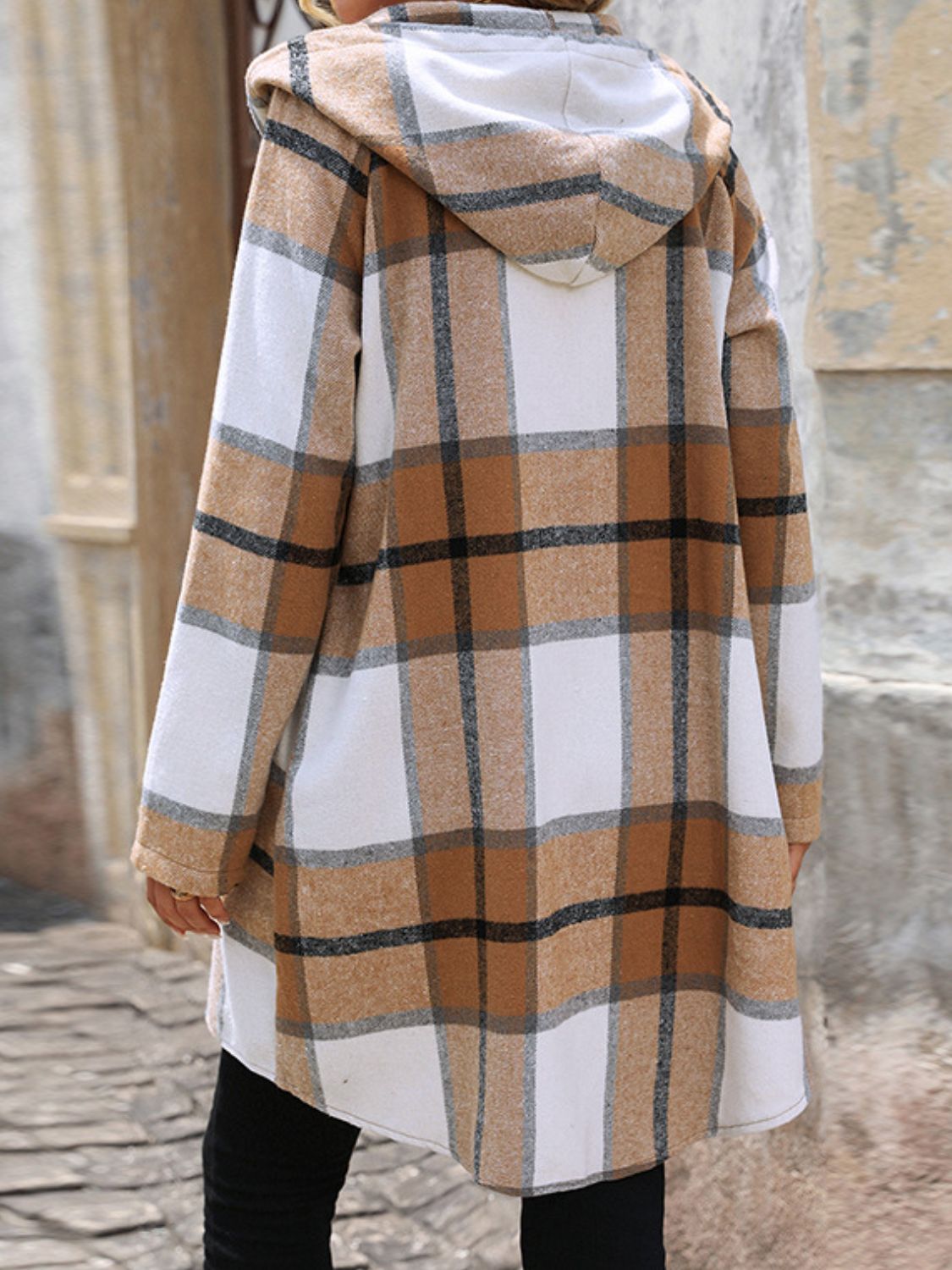 The Carys Hooded Plaid Jacket