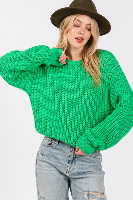 The Cozy Sage Knit Sweater