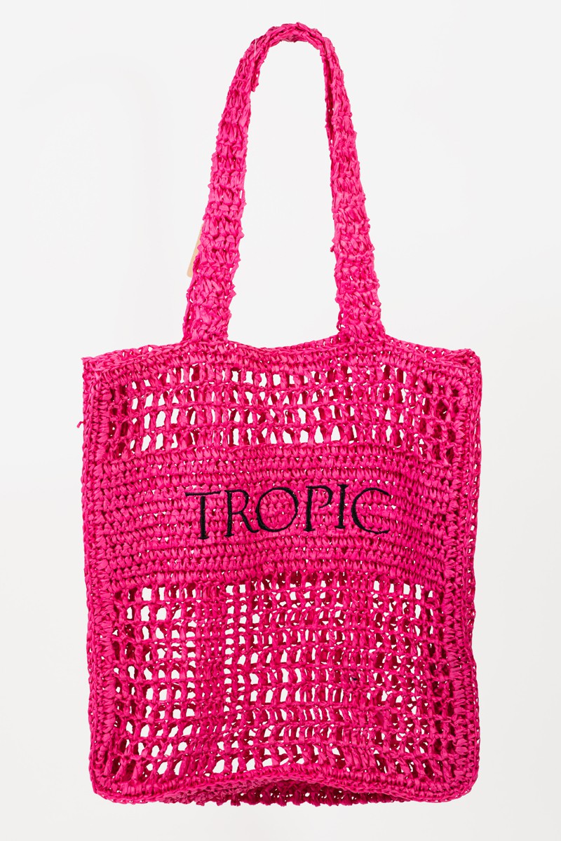 NEW! The Graphic Crochet Straw Tote