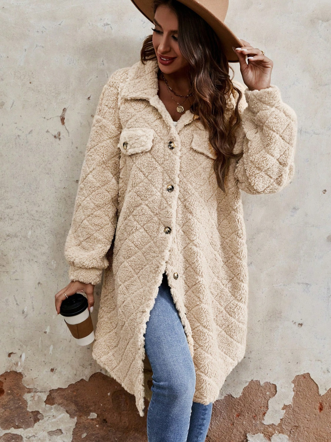 The Shay Fuzzy Long Coat