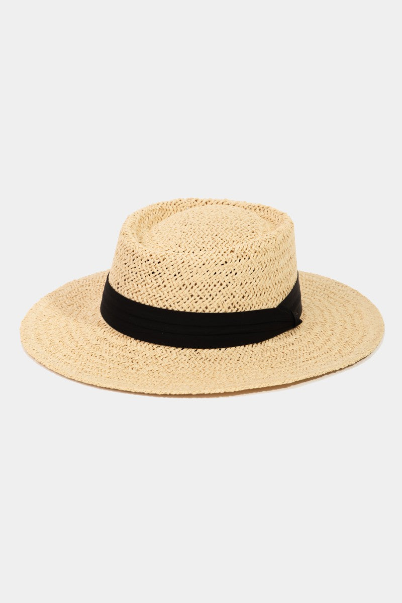 Straw Braided Short Brim