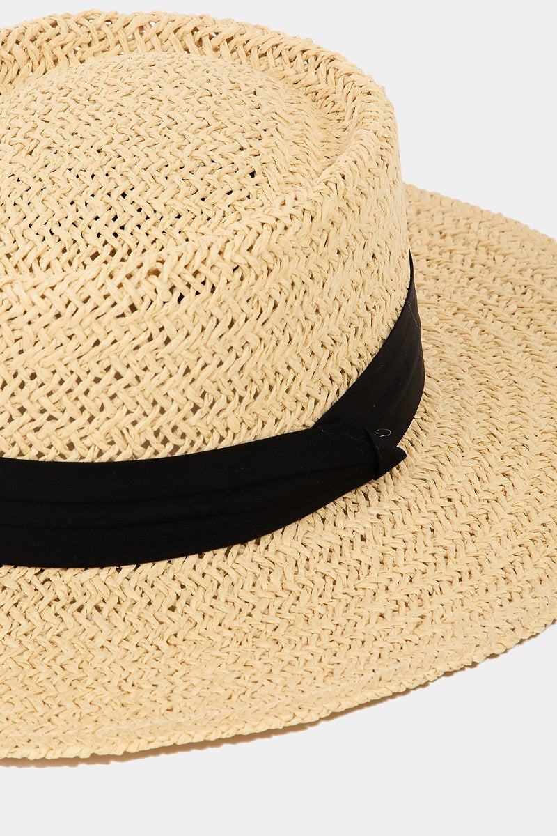 Straw Braided Short Brim