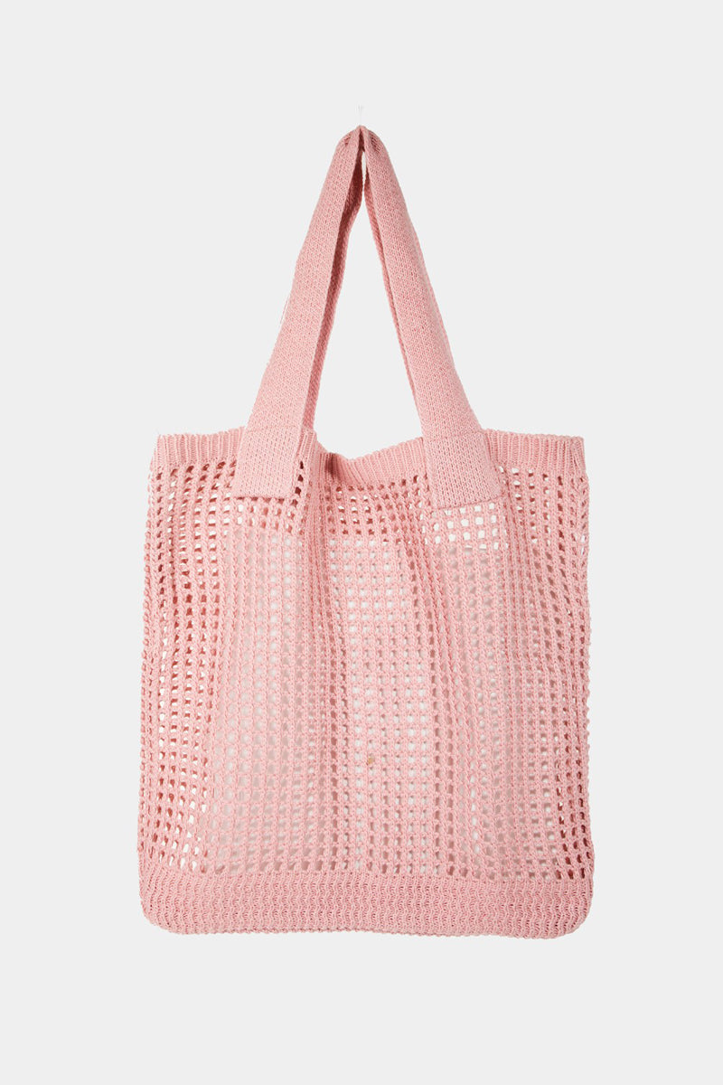 NEW! The Pointelle Knit Crochet Tote