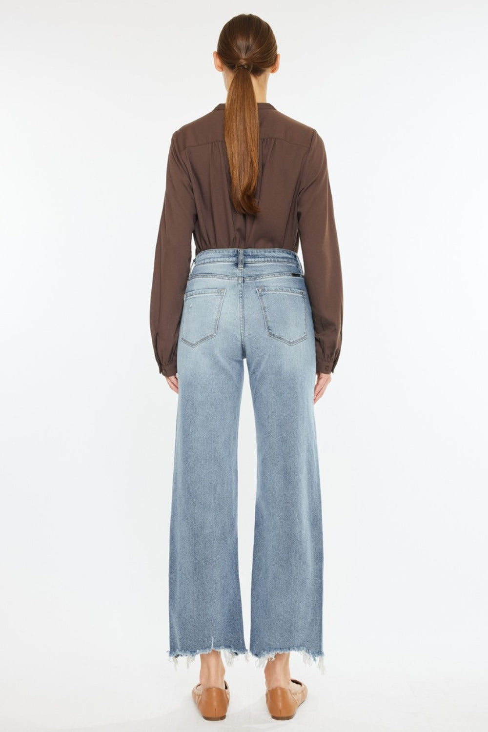 The Kancan High Rise Slim Wide Leg Jeans