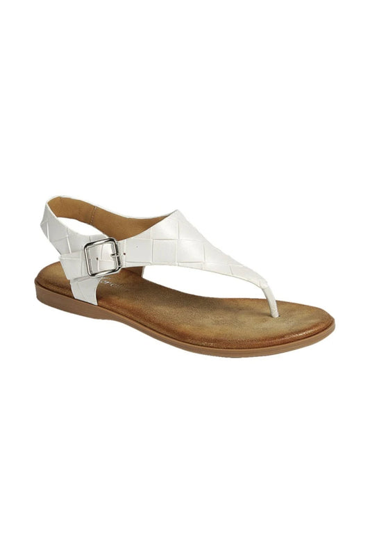 White Braided Slingback Sandal