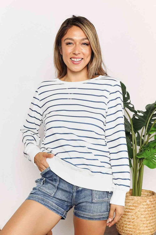 The Kaia Striped Round Neck Top