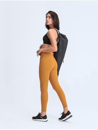 The Vida Wide Waistband Leggings with Pockets