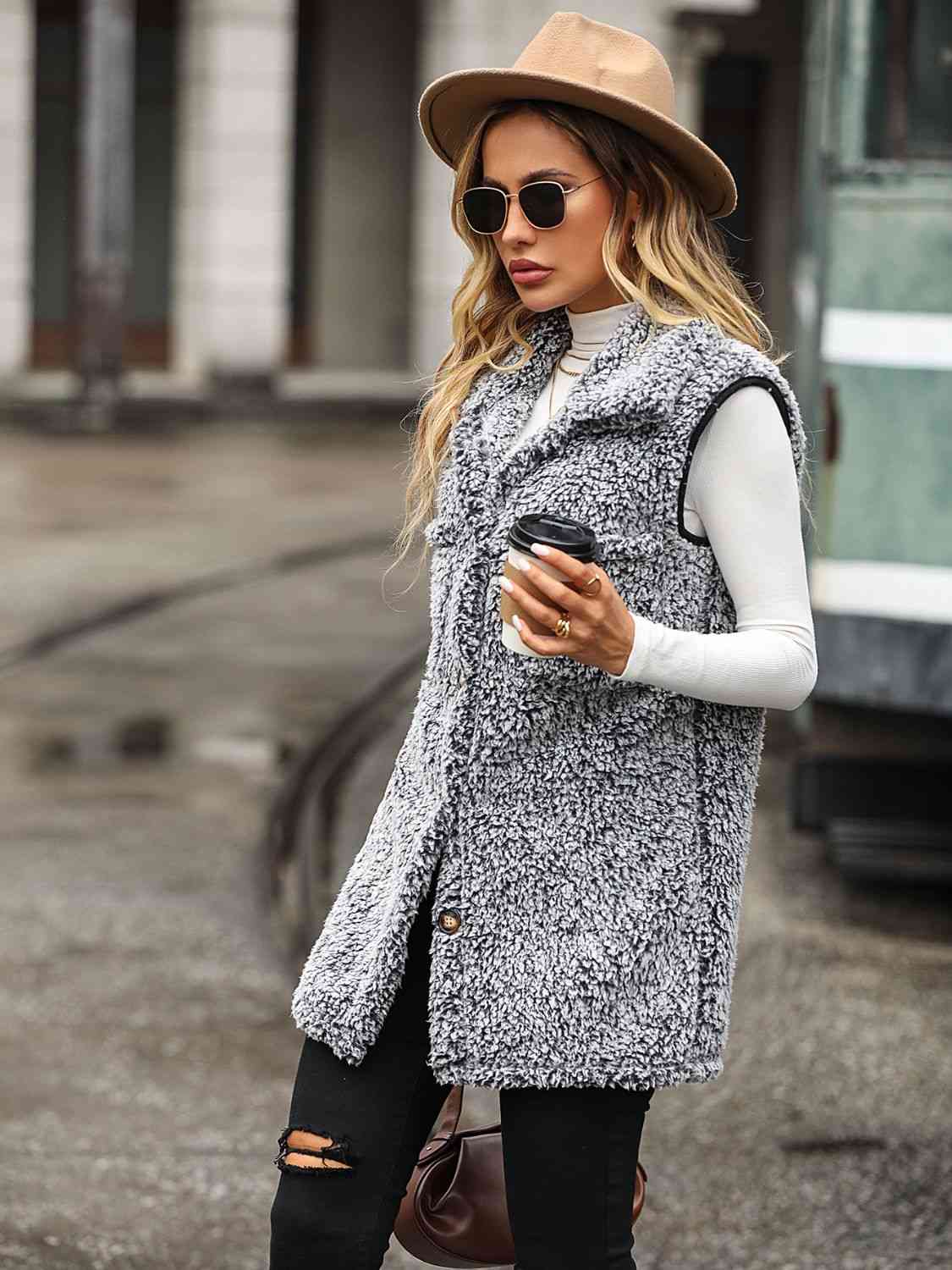 The Sasha Button Down Vest