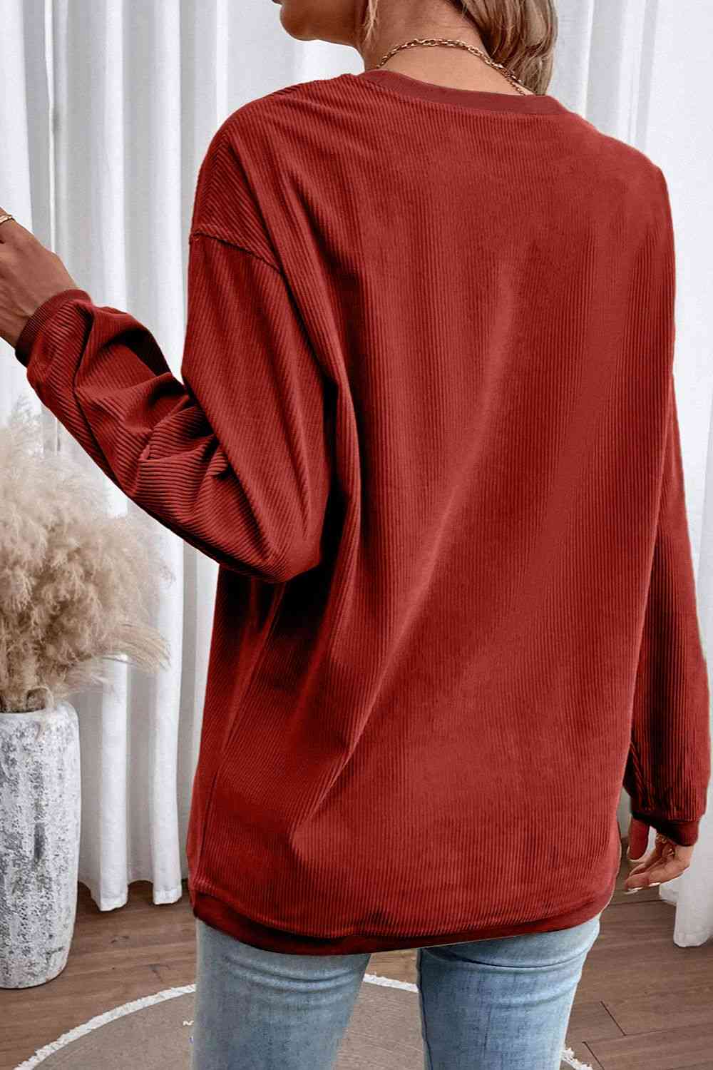 The Ruby Ribbed Oversized Sweatshirt