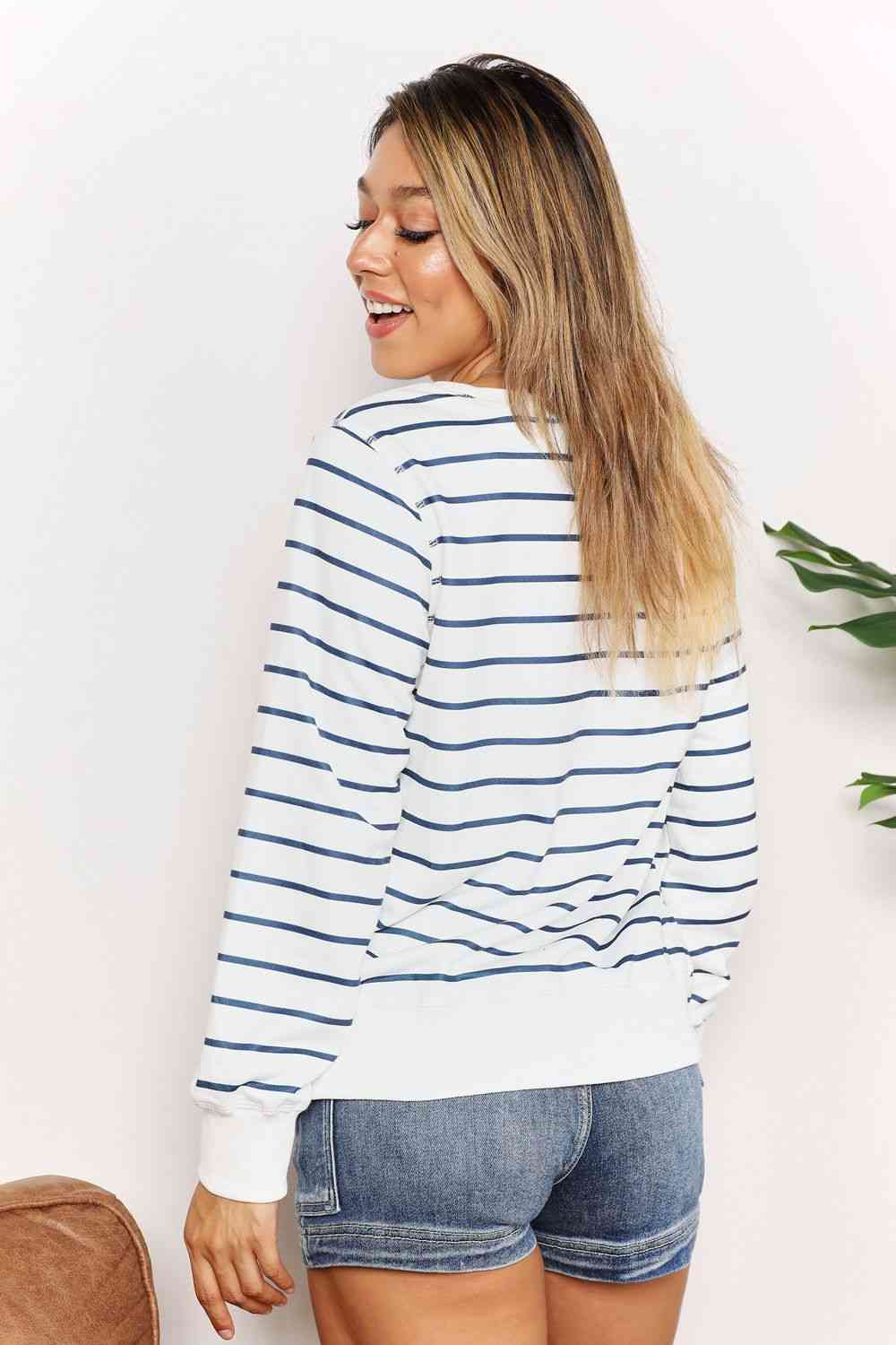 The Kaia Striped Round Neck Top