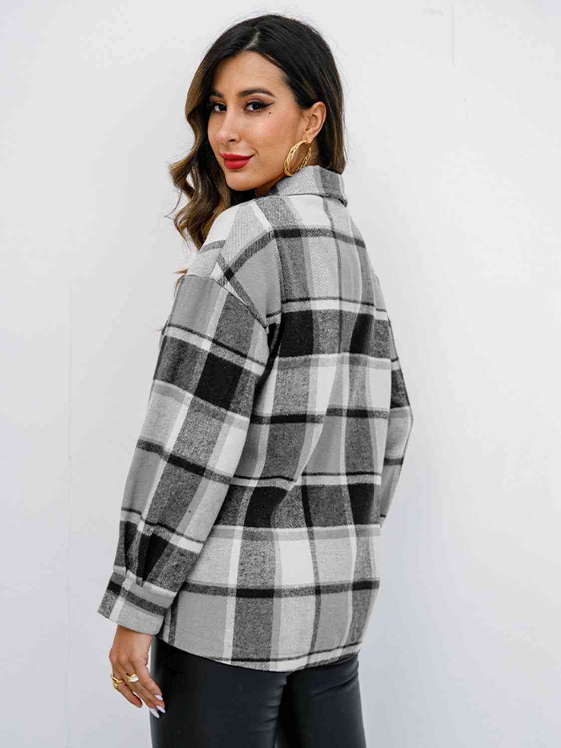 The Elle Plaid Button-Down Jacket