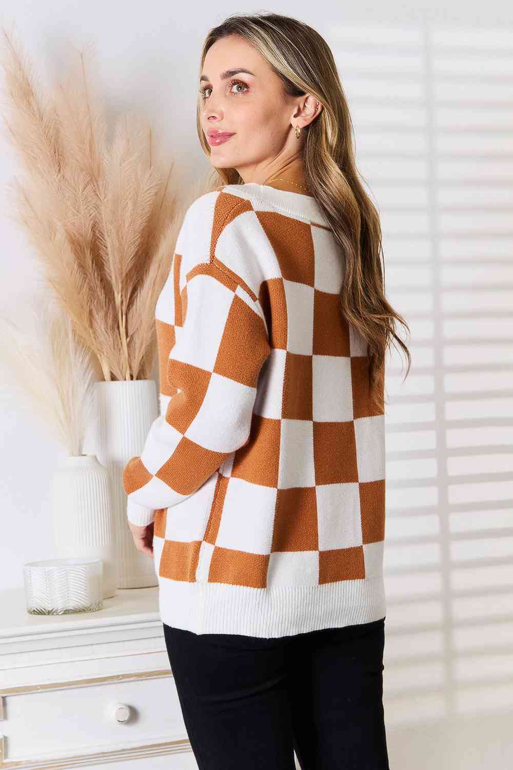 The Margie Checkered Cardigan