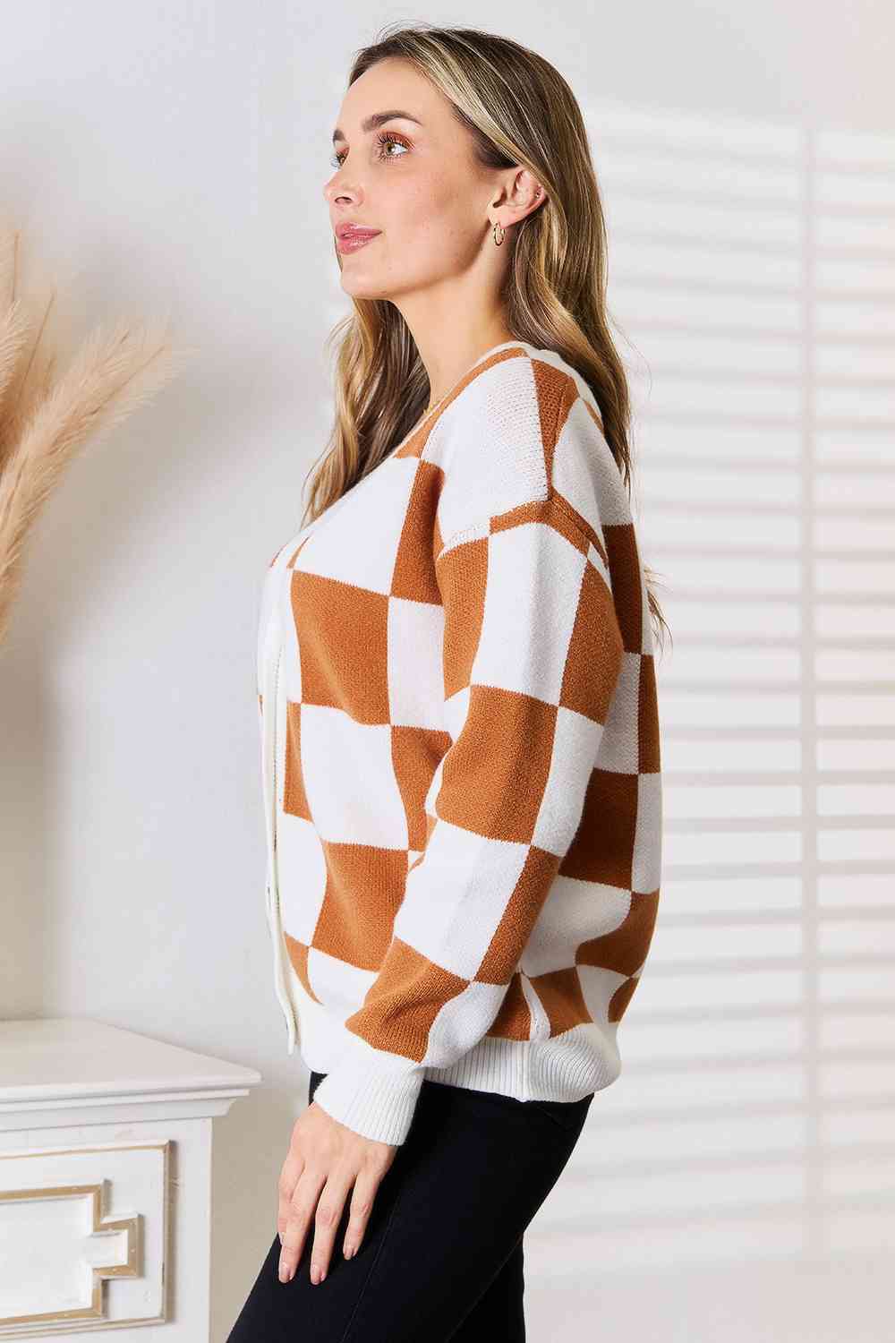 The Margie Checkered Cardigan