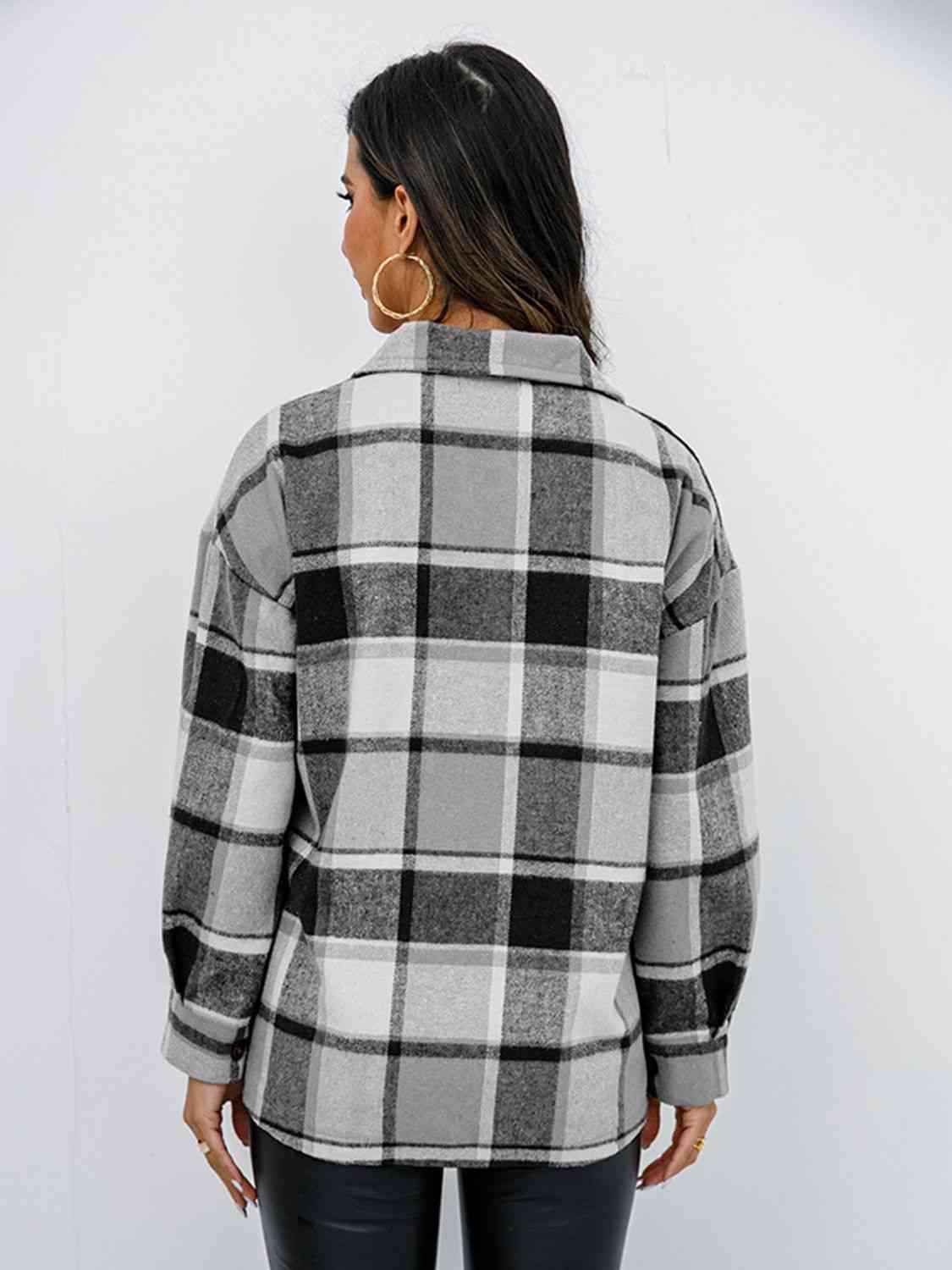 The Elle Plaid Button-Down Jacket