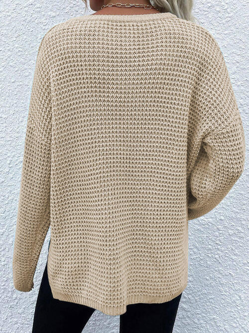 The Allison Waffle Knit Long Sleeve