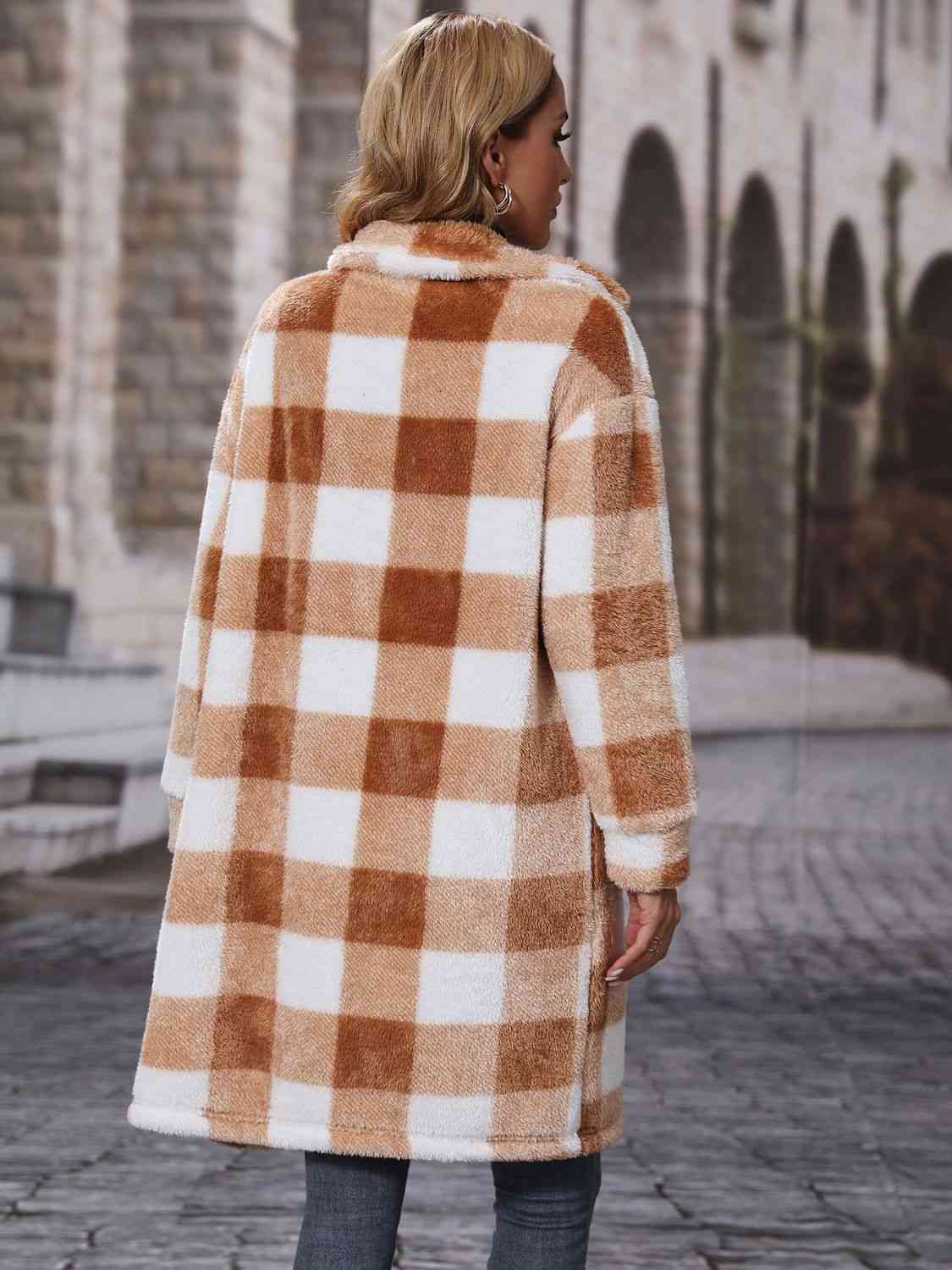 The Ella Plaid Button Down Cozy Coat