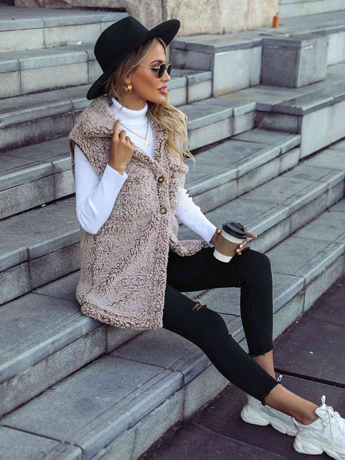 The Sasha Button Down Vest