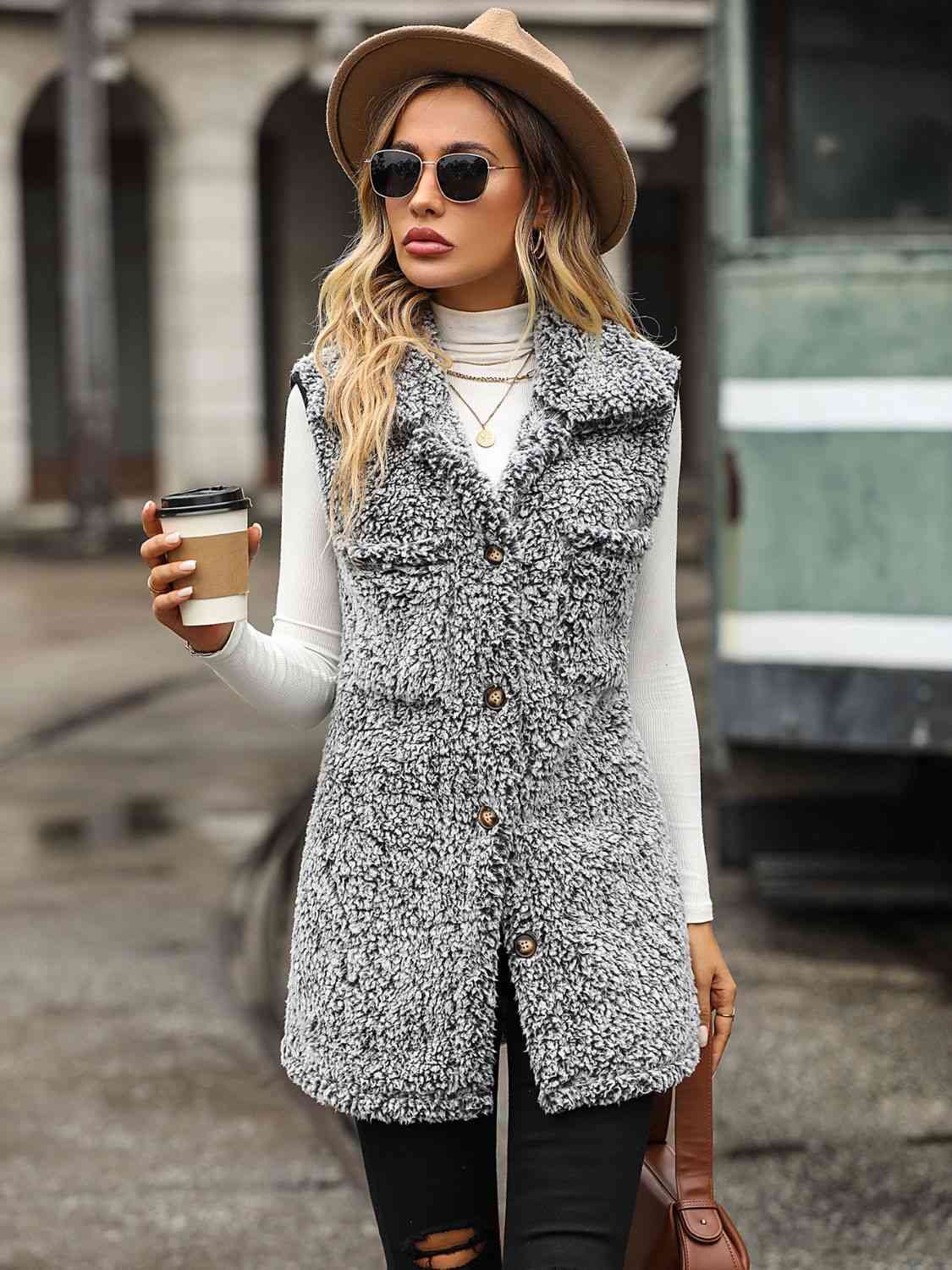 The Sasha Button Down Vest