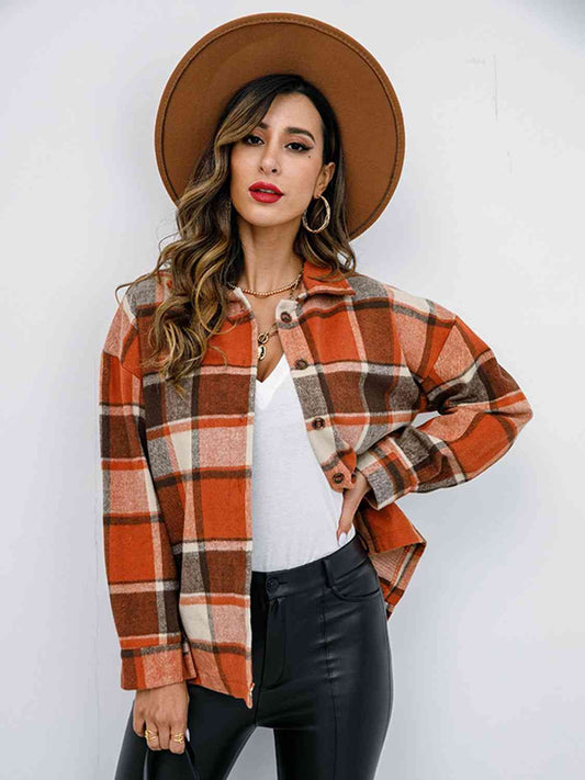 The Elle Plaid Button-Down Jacket