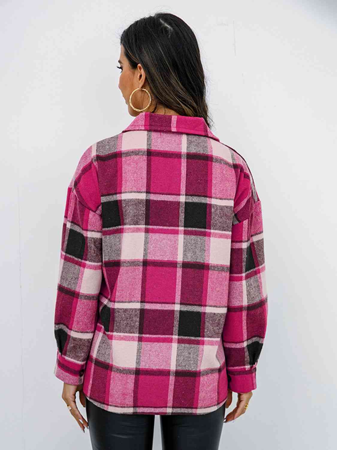 The Elle Plaid Button-Down Jacket