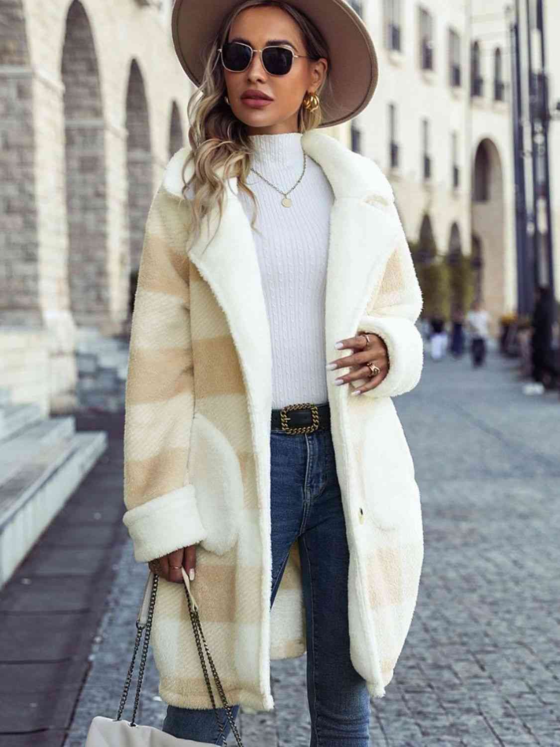 The Evelyn Plaid Button Down Coat